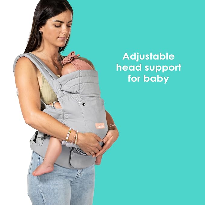 Baby Trend Caleo 3‑in‑1 Newborn Carrier, Snuggle Midnight – 100% Cotton, Machine Washable, Lumbar Support & Built‑in Sun Hood