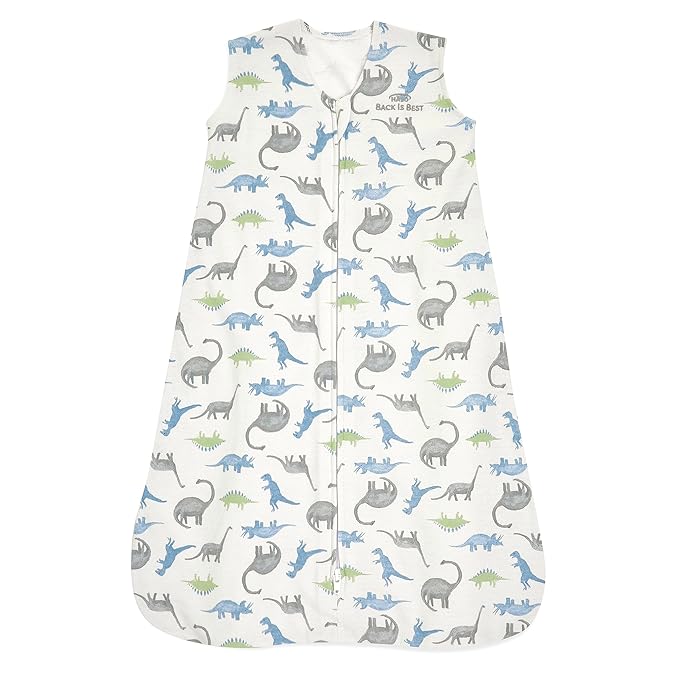 HALO SleepSack, 100% Cotton Wearable Blanket, Swaddle Transition Sleeping Bag, TOG 0.5, Watercolor Dinos, X-Large, 18-24 Months