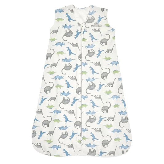 HALO SleepSack, 100% Cotton Wearable Blanket, Swaddle Transition Sleeping Bag, TOG 0.5, Watercolor Dinos, X-Large, 18-24 Months