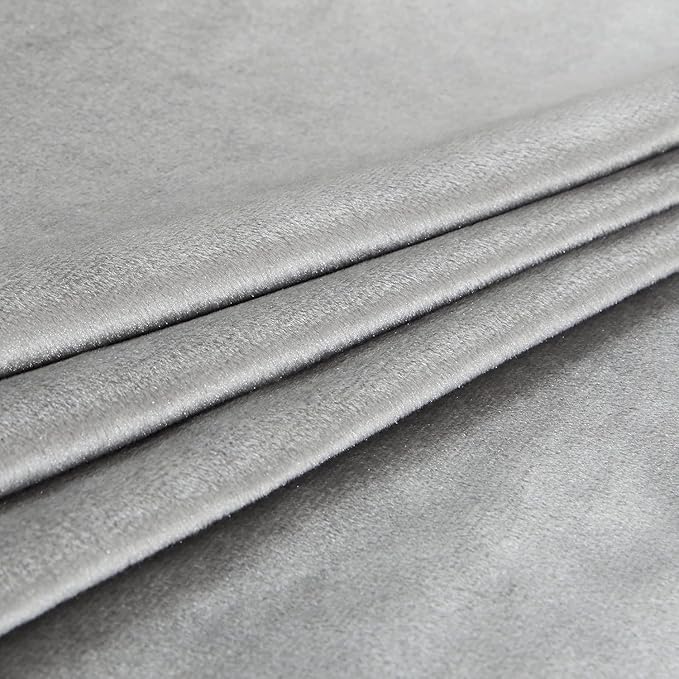 PRIMROSE Light Grey Curtains 102 inch for Living Room,2 Panels Drapes Blackout Rod Pocket Back Tab Window Treatment Room Darkening Thick Decorative Curtains for Bedroom