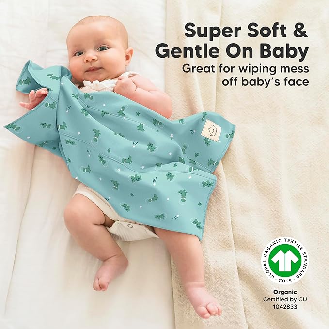 Organic Burp Cloths Baby Boy, Girl - 6-Pack Large 100% Cotton Burping Cloths for Babies, Spit Up Rags, Super Absorbent, Ultra Soft Newborn Rag,Gender Neutral,Machine Washable,Durable(Cosmo)