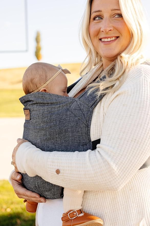 Happy! Original Baby Carrier – Lightweight Ergonomic Soft Structured Carrier for Newborns to Toddlers (7–45 lbs), Adjustable Fit, Breathable Linen, Front & Back Carry