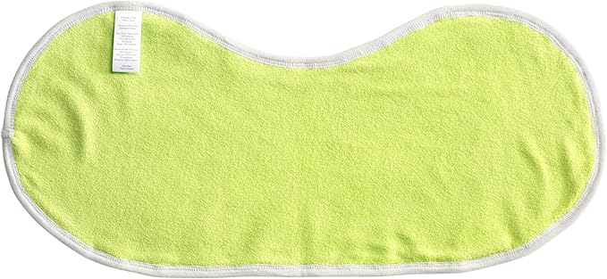 Kiddologic Baby Burp Cloth, Triple Protection, 2 Layers Soft Absorbent Terry, Waterproof Inner Lining, Large Size Curved Design, Extra Coverage, Newborn/Infant Unisex Burping Rag, Fresh Lime (Green)