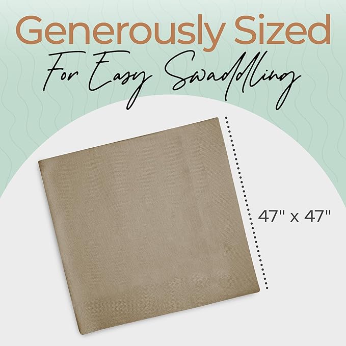 Fern & Avery Muslin Swaddle Blankets - Baby Swaddles - Soft Receiving Blanket for Newborn Baby Boy Or Baby Girl, Lightweight & Breathable Swaddle - Mint Theme