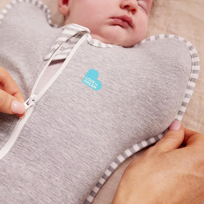 Love to Dream Warm Swaddle UP 2.5 TOG Baby Sleep Sack for Autumn & Winter | Arms Up Position for Self-Soothing, Calms Startle Reflex | Small 8-13 lbs, Storm Blue