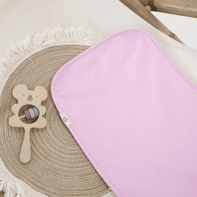SWaddle AN Premium Baby Burp Cloths, Extra Soft Spit Up Rags with 3 Absorbent Layers, 21" x 10" Size, Pink Tint