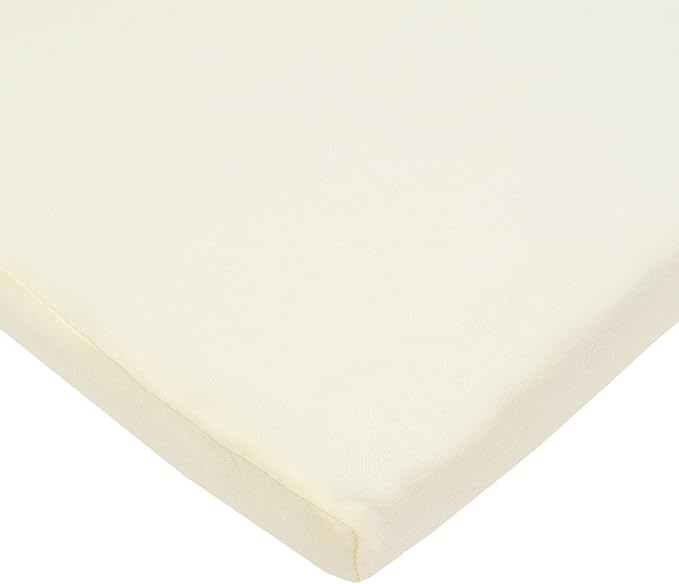 American Baby Company 15" x 33" Fitted Bassinet Sheet, 100% Natural Cotton Jersey Knit, Cream, Soft Breathable, for Boys and Girls