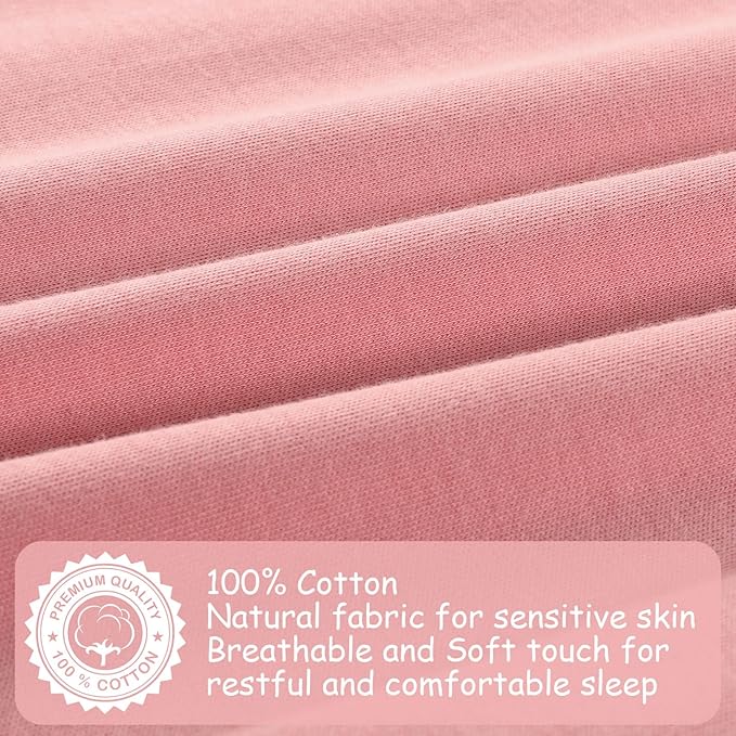 Looxii Baby Sleep Sack 0.5 TOG, 100% Cotton 3 Pack Wearable Blanket Baby Sleep Bag for Newborn Infant, 2-Way Zipper Lightweight Toddler Sleeping Sack 12-18 Months