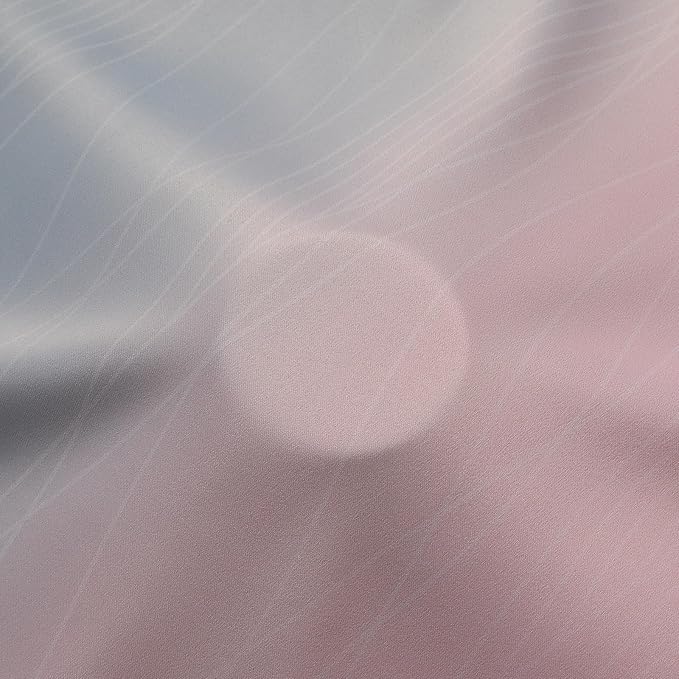 Pink and Grey Blackout Curtains 45 inches Long,Ombre Full Room Darkening Window Curtains for Living Room,Grommet Thermal Insulated Drapes,Light Blocking Curtains for Girls Bedroom,52x45 Inch, 2 Panels