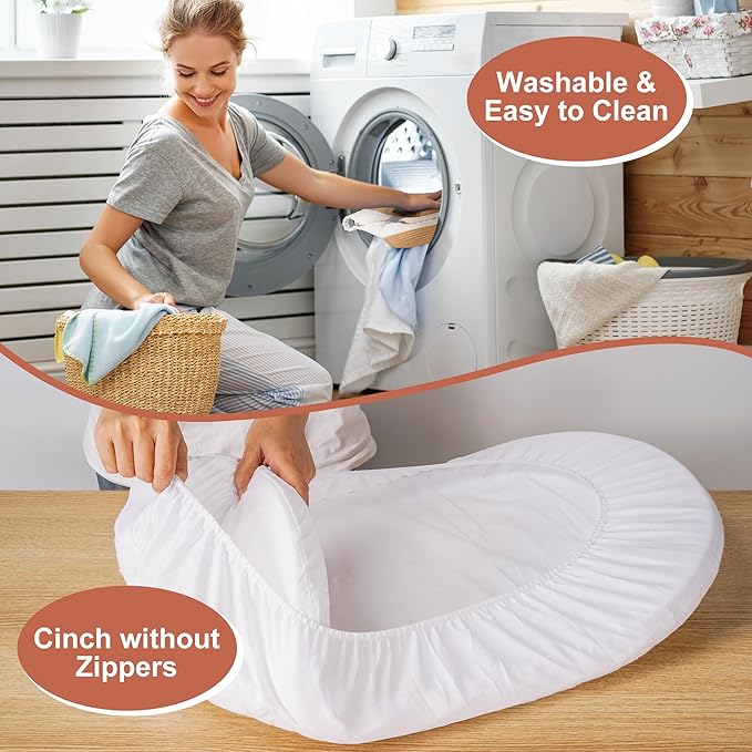 Moses Basket by The Baby Wey, Moses Baskets for Newborn, Baby Changing Basket, 2 Washable Waterproof Pad Covers, Diaper Caddy, Tote Bag, Portable Changing Pad