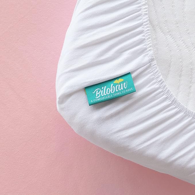 Bassinet Sheets Fit for Baby Delight, Semphis, Babybond and Koolerthings (3 in 1) Baby Bassinet Bedside Sleeper, 100% Cotton, 2 Pack, Ultra Soft Bassinet Sheet, White and Pink