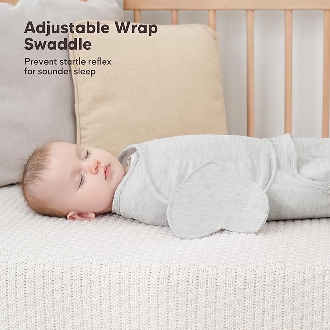 Susurration Swaddles for Newborns, 100% Cotton Baby Swaddle Sleep Sack, with Adjustable Velcro, Breathable and Durable Unisex Swaddle Sleep Sack, 3 Pack
