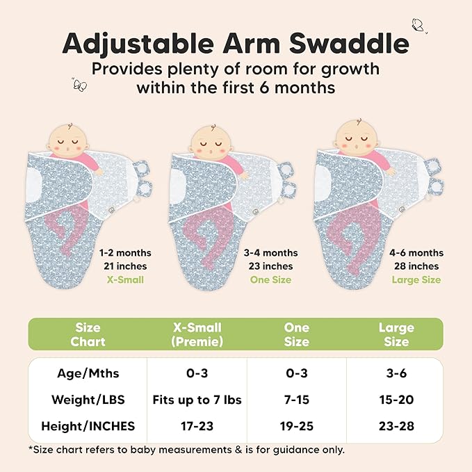 KeaBabies 3-Pack Organic Baby Swaddle Sleep Sacks - Swaddles for Newborns, Infant 0-3 Months, Baby Girls, Boys, Soft & Snug Newborn Sleep Sack, Nursery Swaddling Blankets (Excavation)