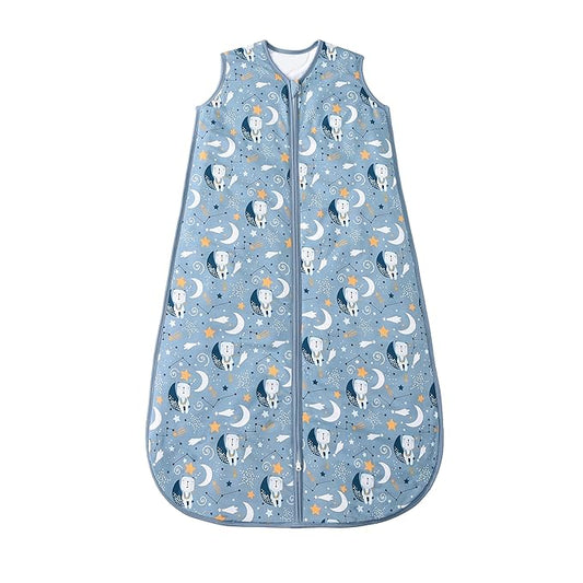 TADO MUSLIN Baby Sleep Sack 2-4 T 95% Rayon from Bamboo 5% Spandex Boys & Girls Wearable Blanket 1.0 TOG Toddler Sleeping Sack 2- Way Zipper X-Large Blue Bears