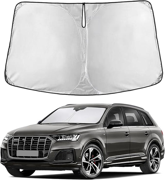Econour Windshield Sunshade for Audi Q7 2016-2024 2025 2026, Sun Visor for Front Windshield & Window Sun Shade Cover, UV Heat Blocker & Protector, Car Accessories