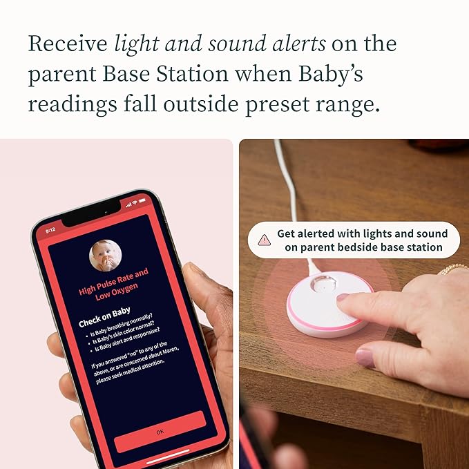 Owlet Dream Sock - FDA-Cleared Smart Baby Monitor - Track Live Pulse (Heart) Rate, Oxygen in Infants - Receive Notifications - Bedtime Blue