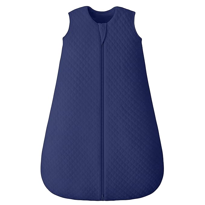 FIEMOL Baby Sleep Sack 12-18 Months 2.5 TOG, Winter Cotton Sleep Sacks Newborn and Infant, Warm Quilted Baby Wearable Blanket, Newborn Sleeping Bag with 2-Way Zipper Blue 1 Pack