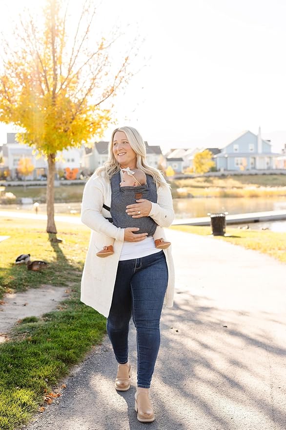 Happy! Original Baby Carrier – Lightweight Ergonomic Soft Structured Carrier for Newborns to Toddlers (7–45 lbs), Adjustable Fit, Breathable Linen, Front & Back Carry