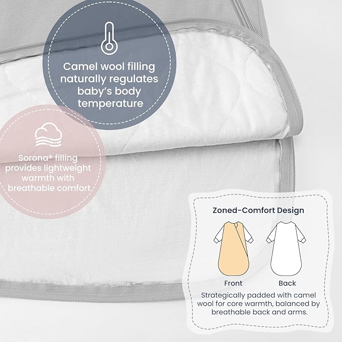 Unisex Sleeping Bag for Babies and Toddlers 1.0 Tog Sleep Sack 18-36 Months, Newborn Sleep Sack, Wearable Blanket Baby, One Piece Long Sleeves, Gifts for Baby