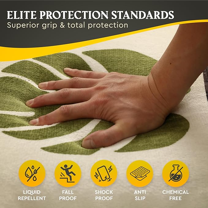 Animals Baby PlayMat Rug Extra Thick 3.5CM | Cloudsoft Coral Velvet Crawl Memory Foam Floor Mat | Anti-Spill | Anti-Slip | Toddlers Infants Kids Children | 60"x80" | Tummy Time | Padded Yoga Rug