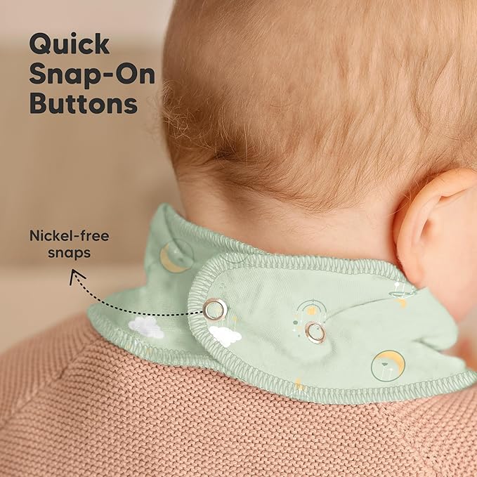 KeaBabies 8-Pack Organic Baby Bandana Bibs for Girls - Super Absorbent Triangle Baby Bibs for Drooling and Teething Infant, 100% Cotton Extra Soft for Newborn, Infant 0-36 Months (Dreamers)