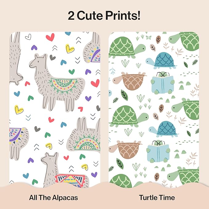 The Honest Company Comfort Dry Disposable Diapers for Sensitive Skin, Hypoallergenic, All The Alpacas + Turtle Time, Super Club Box Size 1 (8–14 lbs), 136 Count