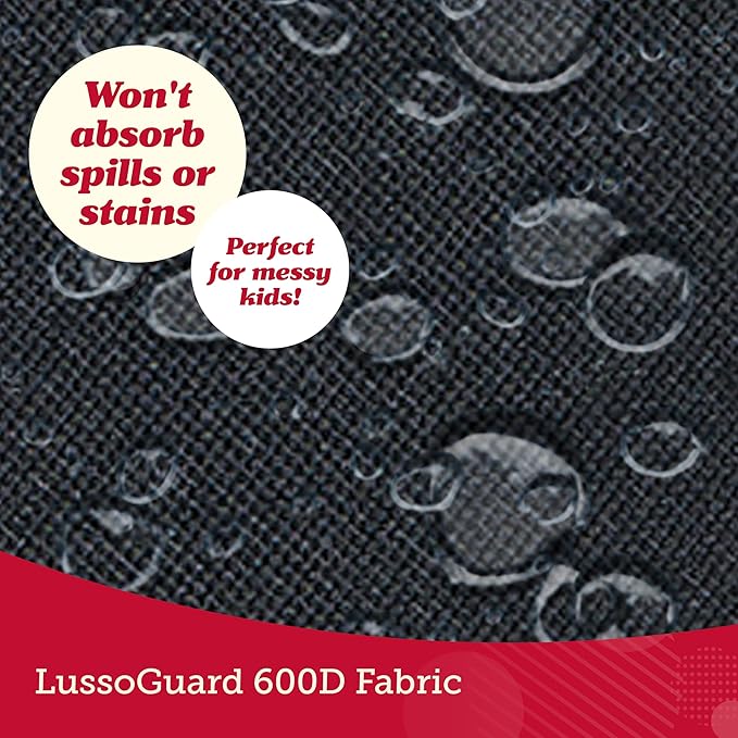 Lusso Gear Car Seat Protector for Baby - Backless Mat With Thick Padding, 2 Mesh Storage Pockets, Waterproof - Protects Fabric or Leather Seats, Non-Slip Padded Backing (Black)