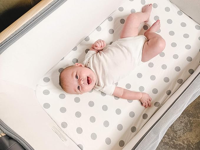 Bassinet Bed Sheets – Bassinet Fitted Sheets 4 Pack – 100% Jersey Knit Cotton Cradle Sheets – Bassinet Bedding for Standard Size Oval or Rectangular Bassinet Pads – Bassinet Sheet for Boy & Girl