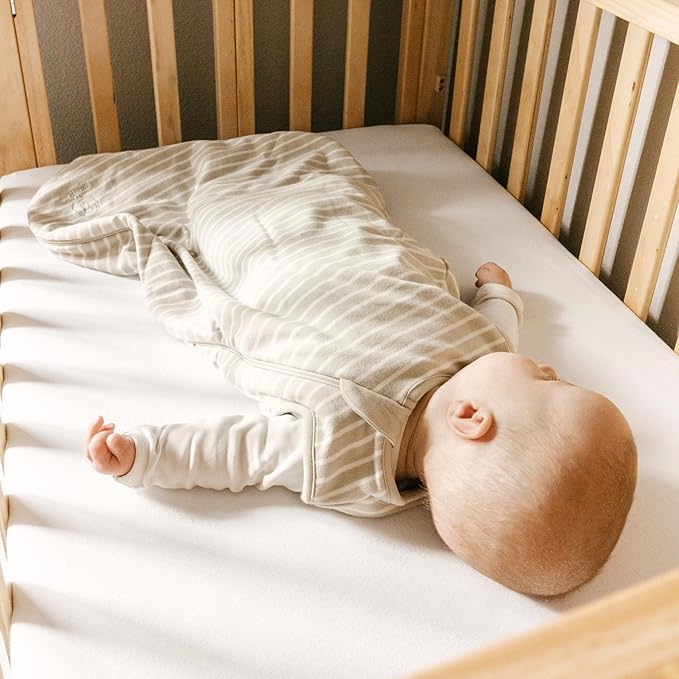 Woolino Merino Wool and Organic Cotton Baby Sleep Bag - 4 Season Classic Sleep Sack - Two-Way Zipper Sleeping Bag for Toddler - 18-36 Months - Birch Gray
