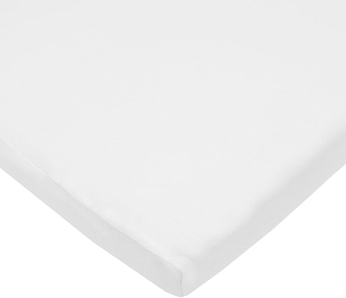 American Baby Company 15" x 33" Fitted Bassinet Sheet, 100% Natural Cotton Jersey Knit, Snow White, Soft Breathable, for Boys and Girls