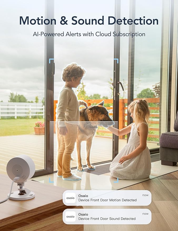 GNCC Only 2.4GHz Indoor Security Camera, 1080P Cameras for Home Security, Motion Detection, Two-Way Audio, Night Vision, Dog Camera with App, Easy Install, Cloud Storage Subscription Required(2-Pack)