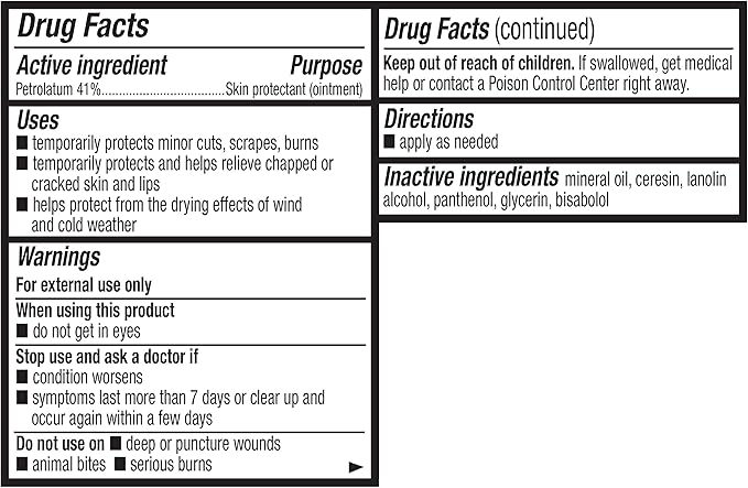 Amazon Basics Healing Ointment & Skin Protectant for Dry & Cracked Skin and Chapped Lips, Fragrance Free, 14 Oz (Pack of 4), Adults