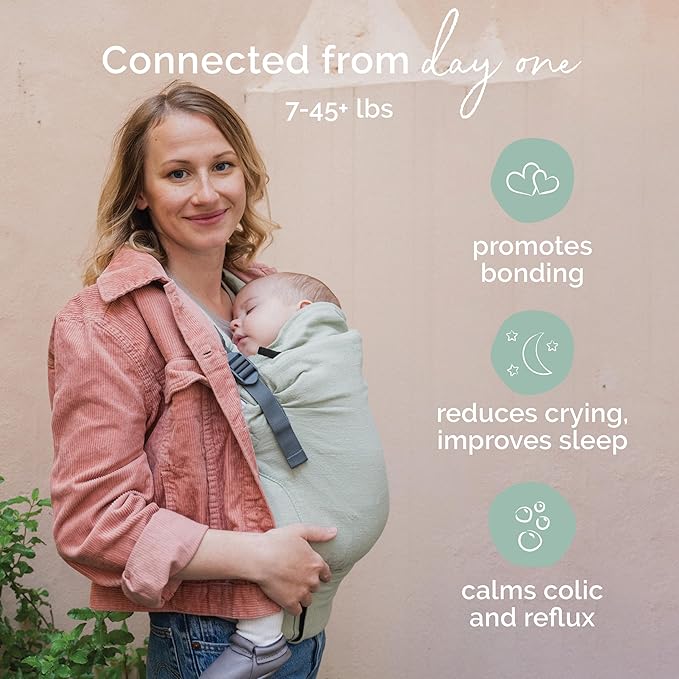Boba X Baby Carrier Newborn to Toddler - Breathable Linen Blend, Certified Hip Healthy, Lightweight, Petite to Plus Size 7-45 lbs, Micro-Adjustable Baby Carrier from Newborn (Linen Willow)