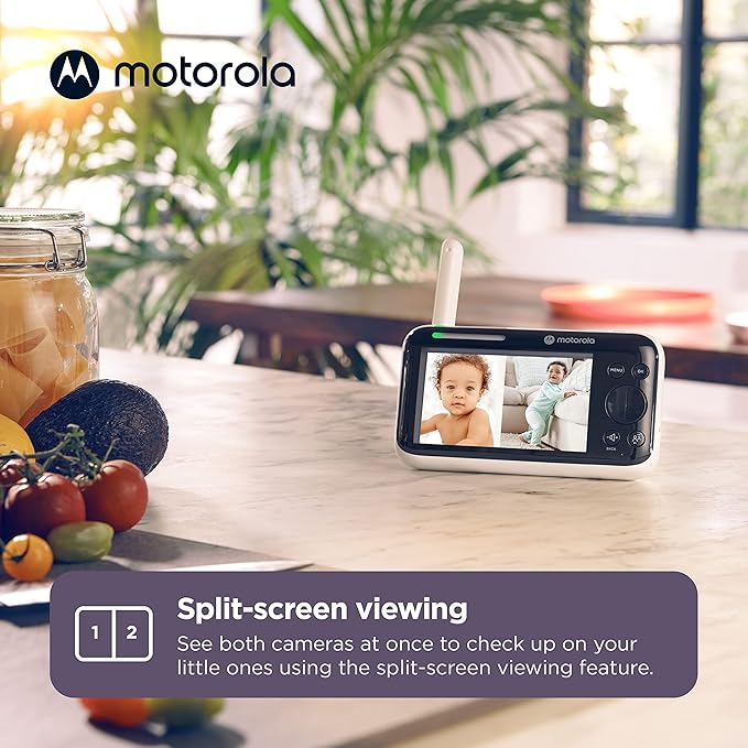 Motorola Nursery WiFi Video Baby Monitor with Camera and Audio, 5" Screen, HD PIP1510 Connect, 1000ft Range, Wall Mount, 2-Way Audio, Lullabies, Temperature Sensor, Zoom, Tilt