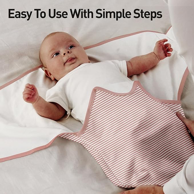 Organic Baby Swaddle Sleep Sacks, 2-Pack Swaddles for Newborns Baby Essentials, Infant 0-3 Months, 100% Cotton Soft & Snug Adjustable Wrap Nursery Swaddling Blankets Improves Sleep