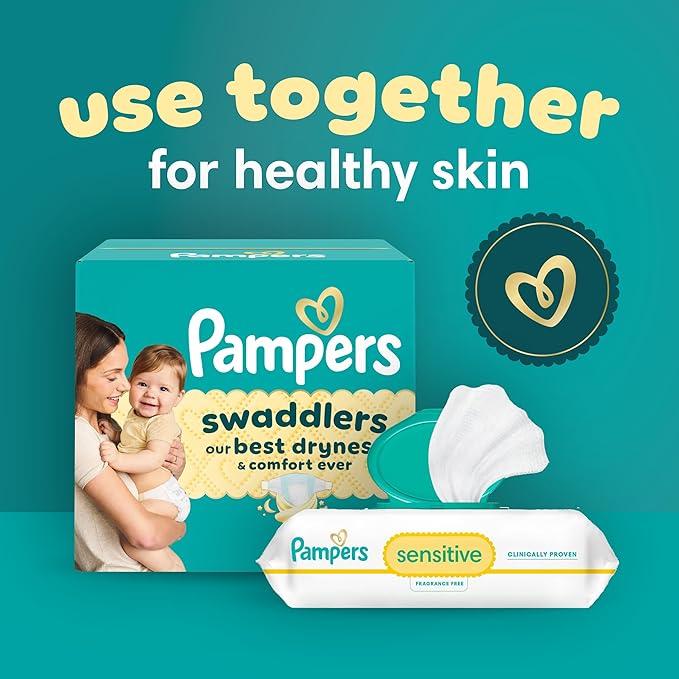 Pampers Swaddlers Diapers, Size 8 (30+ lbs), 76 Count, Absorbent, Keeps Baby Dry and Comfortable, Skin Safe Disposable Baby Diaper (Packaging May Vary)