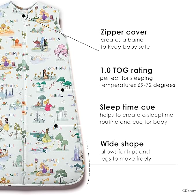 Milk Snob Disney Baby Sleeping Sack, Sleeveless Sleep Bag and Wearable Zip Up Blanket for Girl and Boy, Newborn Infant Shower