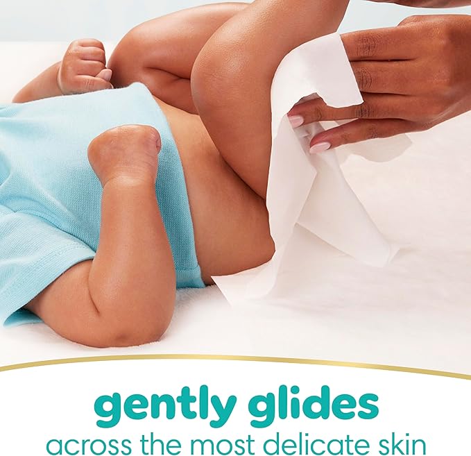 Pampers Baby Wipes Sensitive, Water Based Wipes, Hypoallergenic and Unscented for Babies, 588 Wipes Total (7 Refill Packs)