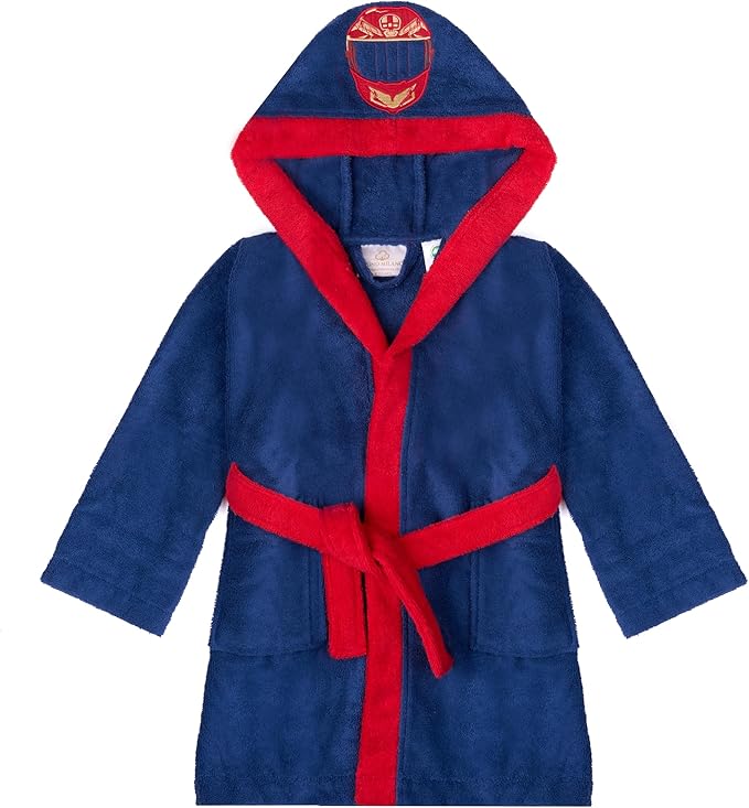 BAGNO MILANO Kids Organic Turkish Cotton Hooded Beach Cover-Up Towel, GOTS Certified, for Boys and Girls (Driver Navy, 3-4 Years)