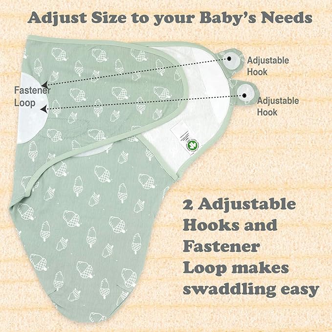Bublo Baby Swaddles for Newborns – 3-Pack Infant Swaddles 0-3 Months – Adjustable Swaddle Sleep Sack – Soft Organic Cotton Baby Wrap for Safe & Cozy Sleep