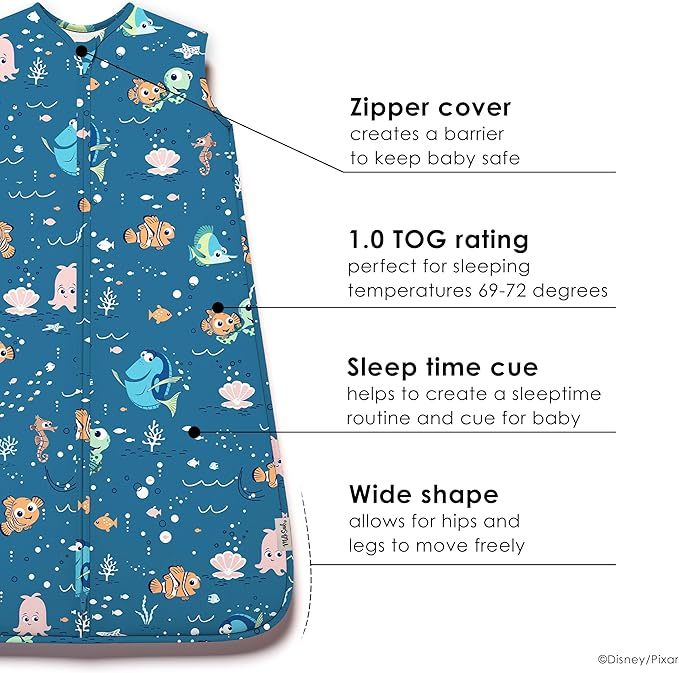 Milk Snob Disney Baby Sleeping Sack, Sleeveless Sleep Bag and Wearable Zip Up Blanket for Girl and Boy, Newborn Infant Shower