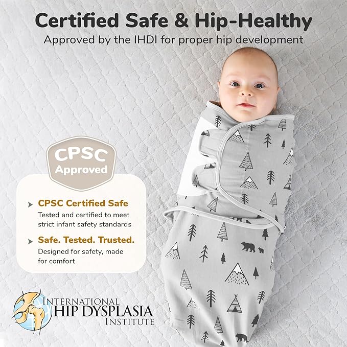 Mama Cheetah Baby Swaddle Blanket with Zipper, Newborn Swaddle Sack, Baby Swaddles Sleep Sack 4-7 lbs, Baby Swaddle Wrap for Baby Boy & Baby Girl, 3-Pack