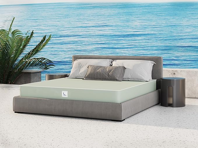 Mielmoon Cooling Gel Waterproof Foam Mattress Premium Medium Firm Plush,Vinyl noisless, Easy to Clean Made in USA Comfortable for Outdoors-Indoors (7 Inch, California King)