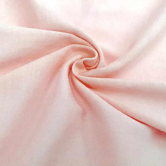 American Baby Company 2 Pack 100% Natural Cotton Fitted Crib Sheets 52" x 28" - Soft, Breathable, Hypoallergenic & Gentle Toddler Bed Sheets, Pink Stars and Blush, Neutral for Boys & Girls