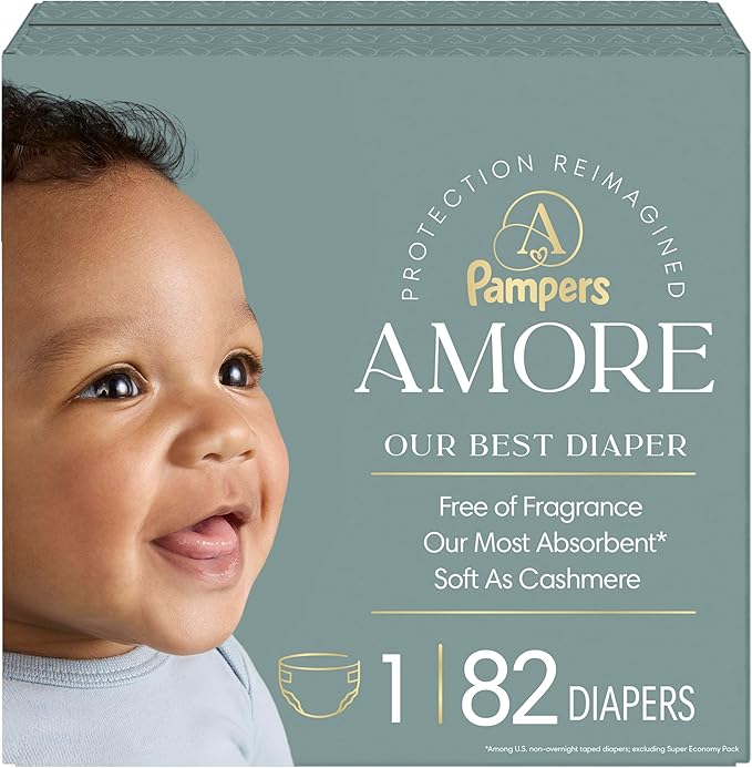 Pampers Amore, Size 1 (8-14 lbs), 82 Count, Our Best Diaper