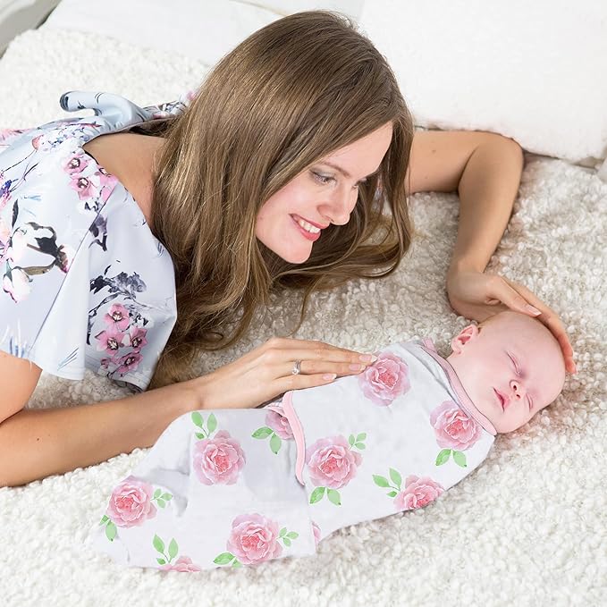 Mama Cheetah Preemie Swaddle Sack, Organic Swaddling Sleep Sacks for Preemies, Swaddle Blanket Wrap, Easy Swaddles for Premature Baby Girl 4-7 lbs, Newborn Essentials, 3-Pack, Cotton