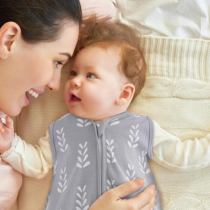 Looxii Baby Sleep Sack 0.5 TOG, 100% Cotton 3 Pack Wearable Blanket Baby Sleep Bag for Newborn Infant, 2-Way Zipper Lightweight Toddler Sleeping Sack 6-12 Months