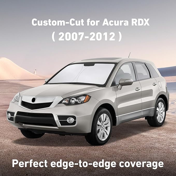 Econour Windshield Sunshade for Acura RDX 2007-2010 2011 2012, Sun Visor for Front Windshield & Window Sun Shade Cover, UV Heat Blocker & Protector, Car Accessories