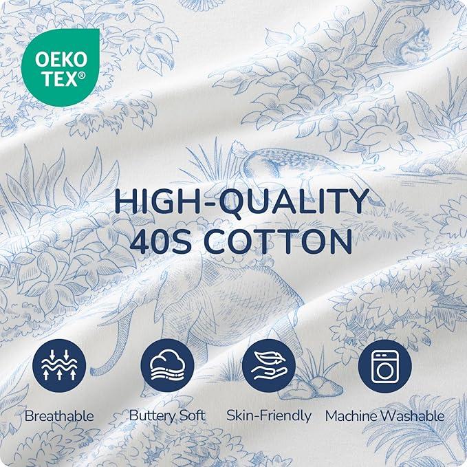 Baby Sleep Sack 6–12 Months, Cotton Sleep Sack with Detachable Long Sleeves, 1.0 TOG Wearable Blanket for Cooler Nights, 2-Way Zipper Toddler Sleeping Sack with Temperature Strip, Forest