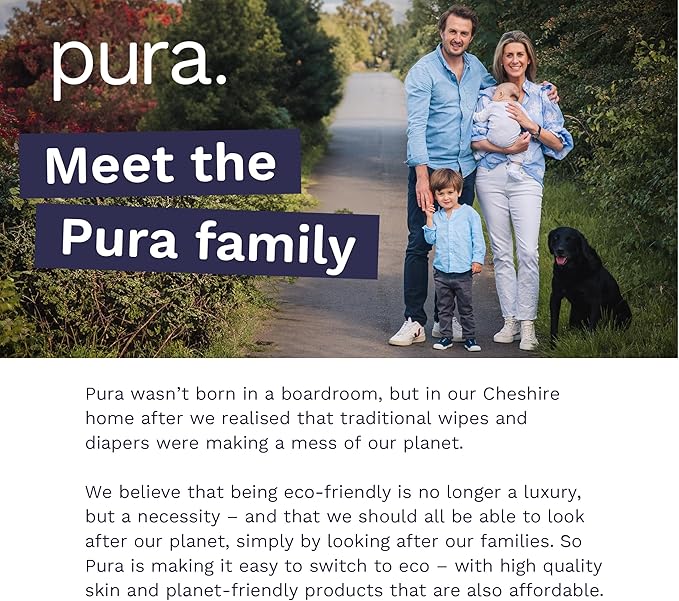 Pura Natural Sensitive Baby Wipes, 99% Water, Unscented & Hypoallergenic, Suitable for Sensitive & Eczema-prone Skin, Fragrance Free & Hypoallergenic, EWG Verified, 1 Pack of 60 Wet Wipes